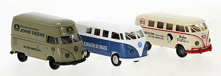 101-90494 - H0 - Set mit 3 VW-Bulli-Modellen 1960, Im Einsatz in Südamerika